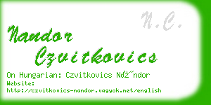 nandor czvitkovics business card